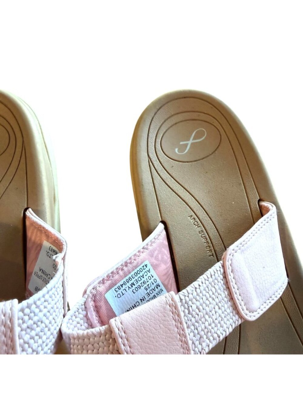 Freely T-Strap Sport Sandals 10 Womens Pink Thong Summer Classic Slip-On Comfort - Picture 3 of 6